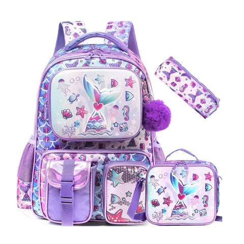 3 pieces Mermaid Backpack