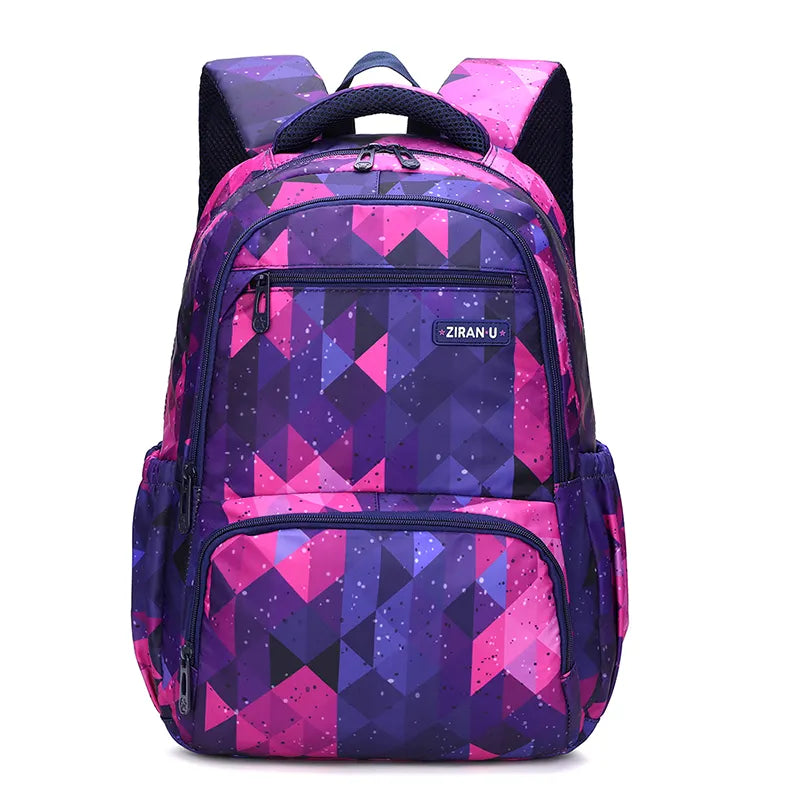 Purple Pink Grid Bag