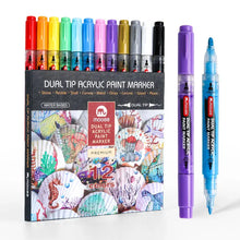 Mobee Dual Tip Acrylic Paint Marker 12 colors