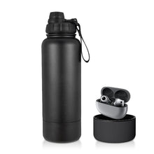 Everich Double Walled Vacuum Insulated Bottle with Storage - Black