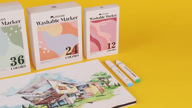 Mobee Washable Markers 12 colors